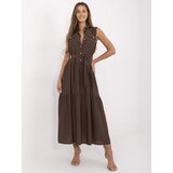 Italy Moda Dress-MI-SK-A5032.70P-brown | Shoptok.si