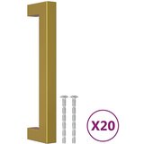  Ručke za ormarić 20 kom zlatne 128 mm od nehrđajućeg čelika | shoptok.hr