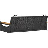  Klupa za ljuljanje crna 109 x 62 x 40 cm od poliratana | Eponuda.com