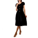 Gemre Black midi dress with short sleeves Marisla | shoptok.hr