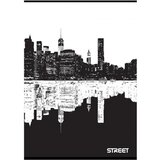 STREET Zvezek A4 Black&amp;White, mali karo, 54 listov, sortirano, 1 kos | Shoptok.si