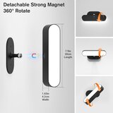 HENSAM 2x LED polnilna, magnetna in brezžična stenska svetilka | Shoptok.si