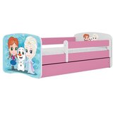 HAPPYKIDS Dječji krevet Dreamy Frozen 180x80 sa madracem bez ladice Rozičasta | shoptok.hr