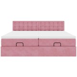 vidaXL Otomanski posteljni okvir z vzmetnicami roza 180x200cm žamet, (21608607) | Shoptok.si