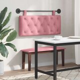  Držeće uzglavlje Zidne Ružičasta 110 x 55 x 7 cm Baršun - Ružičasta 100 cm bez LED | shoptok.hr