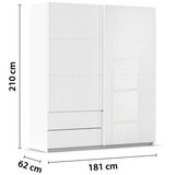 Premium Living Omara Z Drsnimi Vrati Elara, Bela | Shoptok.si