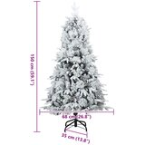  Umjetno Zglobno Božićno Drvo Snijeg Preplačeno Bijelo 150 cm | shoptok.hr