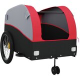Prikolica za bicikl crno-crvena 45 kg željezna | shoptok.hr