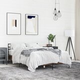 Maison Chic Posteljni okvir - Dvoposteljna postelja - Zakonska postelja rjav hrast 140x190 cm inženirski les in kovina-J14829, (21764854) | Shoptok.si