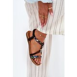 EVENTO Women's Sandals With Pins And Braided Straps Black Nusoreth | Shoptok.si