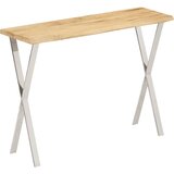 Maison Chic konzolna miza - miza ob steni z naravnim robom 105x33x76 cm trden mangov les, (21786555) | Shoptok.si
