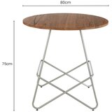 Premier Housewares Okrogla jedilna miza iz masivnega bresta ø 80 cm District – | Shoptok.si
