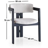 Hanah home Trpezarijska stolica 58x76x49cm Krem-Crna | Eponuda.ba