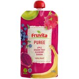 Fruvita voćni pire jabuka, zmajevo voće, borovnica i banana 180g Cene