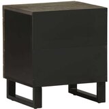 vidaXL Nočna omarica črna 40x33x46 cm trden mangov les | Shoptok.si