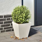 vidaXL Vrtno cvetlično korito belo 30x30x30 cm jeklo Cene