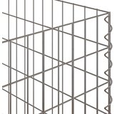 vidaXL Srebrna Metal 50 x 50 x 50 cm Čvrsta Metalna vrtna barijera | shoptok.hr