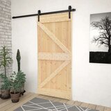  Klizna vrata s priborom za montažu 80 x 210 cm masivna borovina | shoptok.hr
