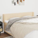vidaXL Uzglavlje s ušima krem 203x16x78/88 cm od tkanine Cijene