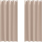  Zavjese za blackout s prstenovima 2 pcs Sivo-smeđa 260 x 140 cm | shoptok.hr