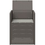  Vrtne stolice za blagovanje 2 pcs Svjetlosiva PP | shoptok.hr