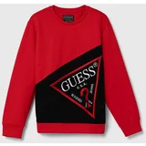 Guess Otroški bombažen pulover rdeča barva, L4YQ04 KA6R4