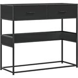 Maison Chic konzolna miza - miza ob steni črna 90x35x80 cm inženirski les, (21785991) Cene