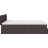  Otomanska postelja z vzmetnico & LEDs rjav 140x190 cm blago, (22011636) | Shoptok.si
