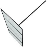 Pregrada za tuš crna 80 x 195 cm s mutnim staklom ESG | shoptok.hr
