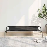 vidaXL Dvignjena pasja postelja črna 110x65x20 cm Oxford tkanina jeklo