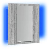  LED kupaonski ormarić s ogledalom boja hrasta 40x12x45cm drveni Siva | Shoptok.si
