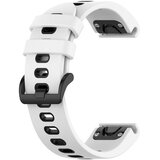 INF Silikonski pašček 26mm za Garmin Fenix 6X, mehak in koži prijazen White+Black, (5000264362) | Shoptok.si