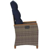  Ležaljka u vrtu Siva i tamnoplava 64 x 57 5 x 112 cm poliratan - siva i modra 1 | shoptok.hr