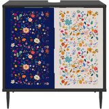  Kupaonski ormar MAINZ Crni hrast 60 x 40 x 61 cm - Cvjetni uzorak | shoptok.hr