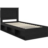  Okvir za krevet Crna 90 x 200 cm Čvrsto borovo drvo | shoptok.hr