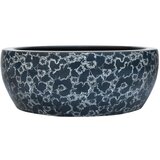  The Living Store Nadpultni umivalnik črn in moder okrogel Φ41x14 cm keramika - Nadpultni Umivalnik, (21448109) | Shoptok.si