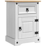 vidaXL Nočna omarica Bela 45 x 35 x 64 cm Masivno borovo les, (5000107192) | Shoptok.si
