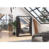 ADRK Klizni ormar s ogledalom MAX 150 cm - CRNA | shoptok.hr