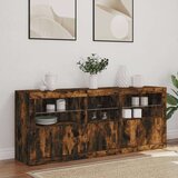  Komoda s LED svjetlima boja dimljenog hrasta 162 x 37x 67 cm | shoptok.hr