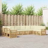  Set vanjskih sofa 7 pcs Bijela i Krem 363 x 187,5 x 73 cm | shoptok.hr