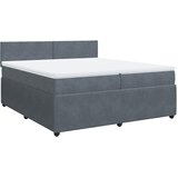  Krevet s oprugama i madracem tamnosivi 200x200 cm baršunasti | shoptok.hr