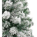 vidaXL Umetno Zložljivo Božično Drevo Zelena in bela 180 cm PVC | Shoptok.si