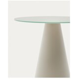 Kave Home Okrogla stranska mizica s stekleno mizno ploščo ø 50 cm Wilshire – | Shoptok.si