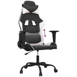 Gaming stol črno in belo umetno usnje | Shoptok.si