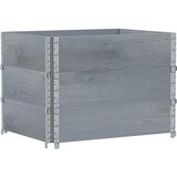 Maison Chic Vrtno korito - Greda - Cvetlični Lonec sivo 80x60 cm trdna borovina, (21788999) Cene