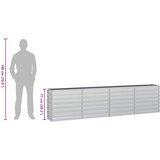  Povišena vrtna gredica 320 x 40 x 77 cm pocinčani čelik srebrna | shoptok.hr