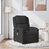 vidaXL masažni naslanjač črn žamet | Shoptok.si
