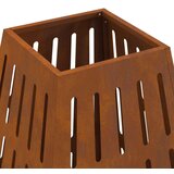 vidaXL Čelična/Smeđa Čelik Srednje Izdržljivo Ognjište Cilindrično | shoptok.hr