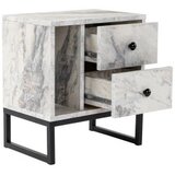 Hanah home noćni ormarić glimmer - fressia marble, black freesia marbleblack nightstand | Eponuda.com