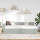 vidaXL Kutni okvir kreveta Ostalo s uzglavljem Svjetlosiva 80 x 200 cm | shoptok.hr